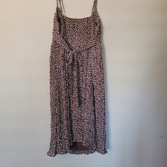 Motherhood Maternity Dress - Size M - Brown/White Polka Dots - Spaghetti Strap - Picture 4 of 4